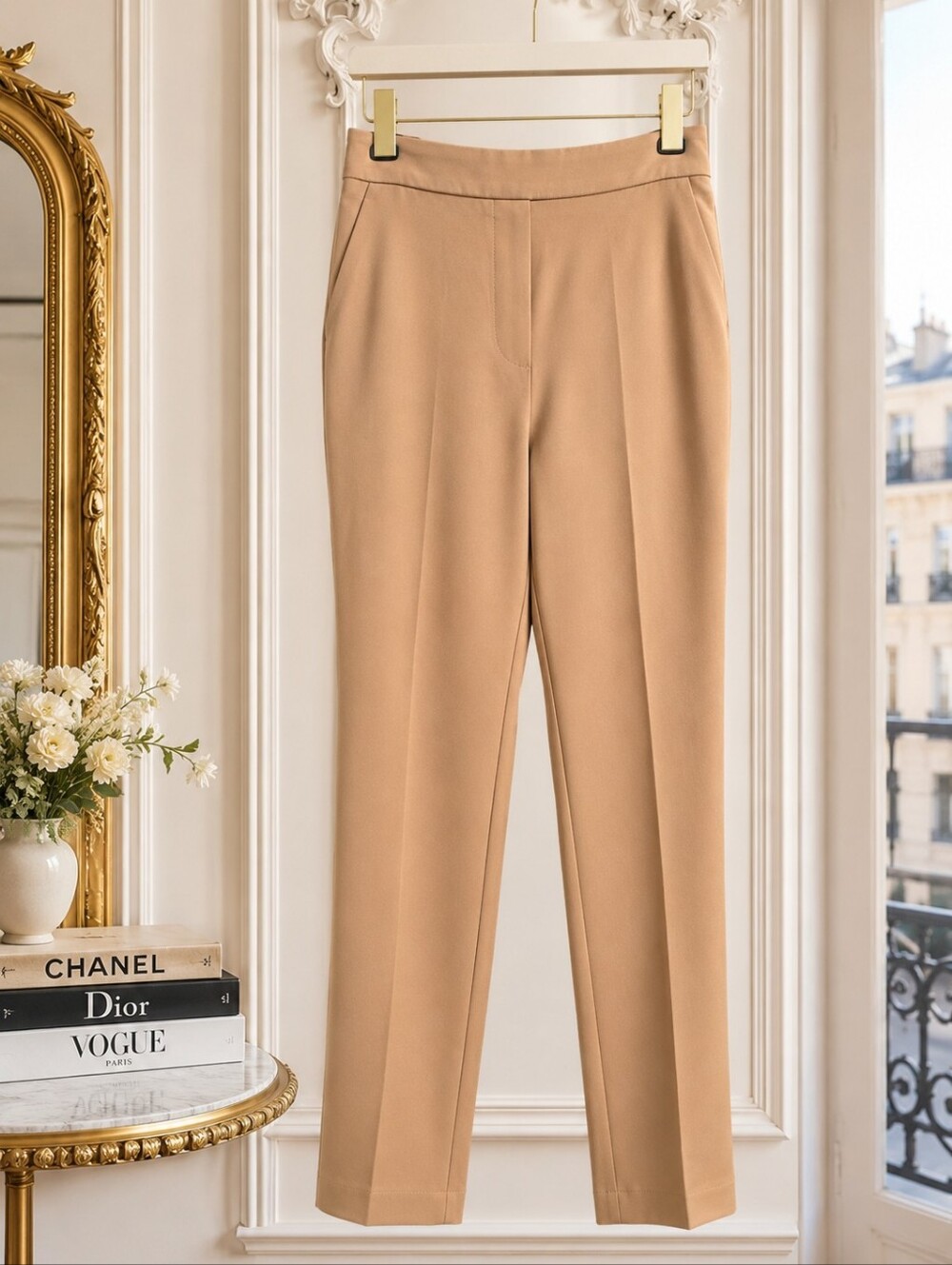 Banana Republic Camel Tailored Straight Leg Dress Pants | Women's
